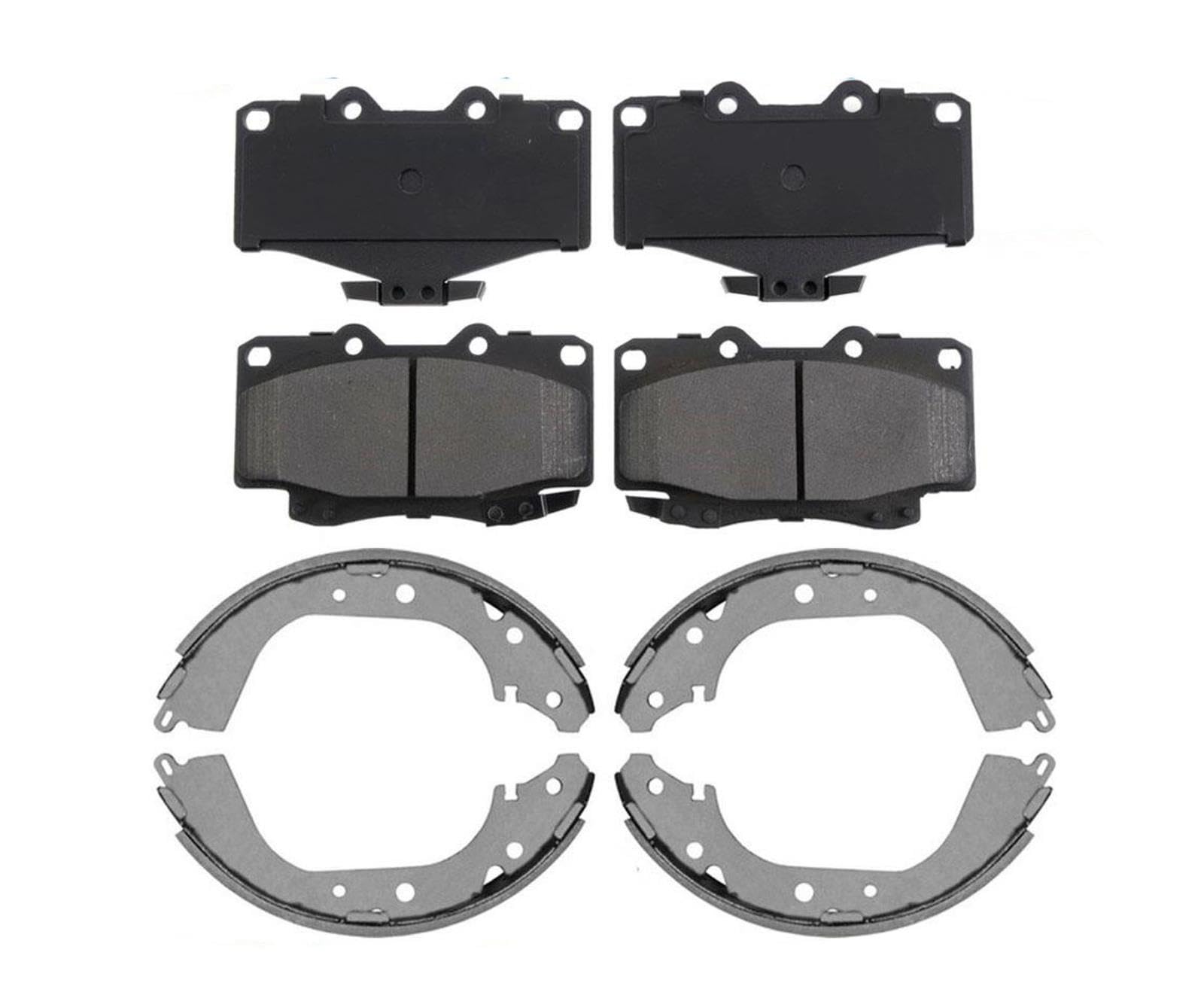 Ceramic Front Disc Brake Pads & Rear Brake Shoes Replacement Parts for Toyota 4Runner 1992 1993 1994 1995 1996 1997 1998 1999 2000