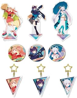 超かぐや姫 オーロラチケット バッジ アクスタ アクリルスタンド キーホルダー かぐや 酒寄 彩葉 月見 ヤチヨ かわいい 9点セット ギフトボックス コレクション アニメ 映画 非公式 [並行輸入品]