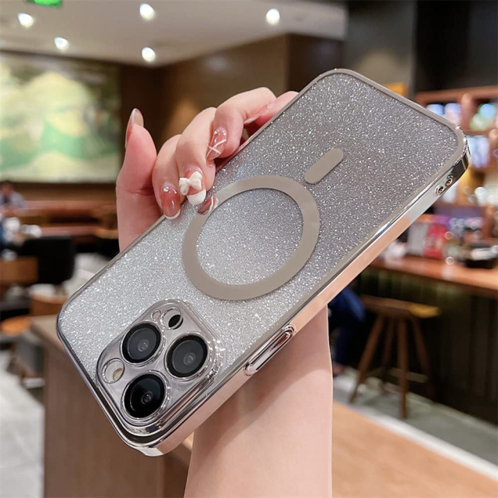 Coque dégradée de luxe iPhone 12 antichoc compatible induction aimantée SilverSF - 7
