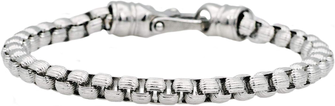 Stainless Steel Box Link Bracelet for Men by Oman Ubuy