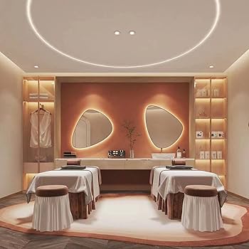 Espejo LED Asimétrico Con Luces Tricolor, Espejo De Baño Ovalado Irregular, Espejo De Pared Sin Marco, Control Táctil Inteligente, Para Dormitorio, Baño, Pasillo (color Izquierdo, Espejo Irregular