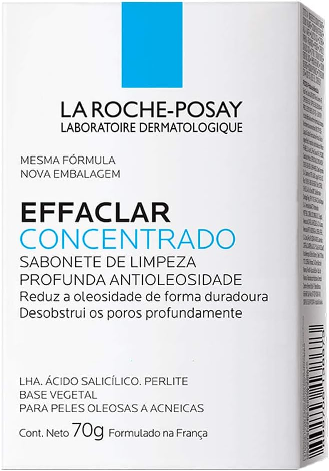 Jabón de Limpieza Facial en Barra La Roche Posay Effaclar Barra Concentrado 70gr : Amazon.com.mx: Belleza