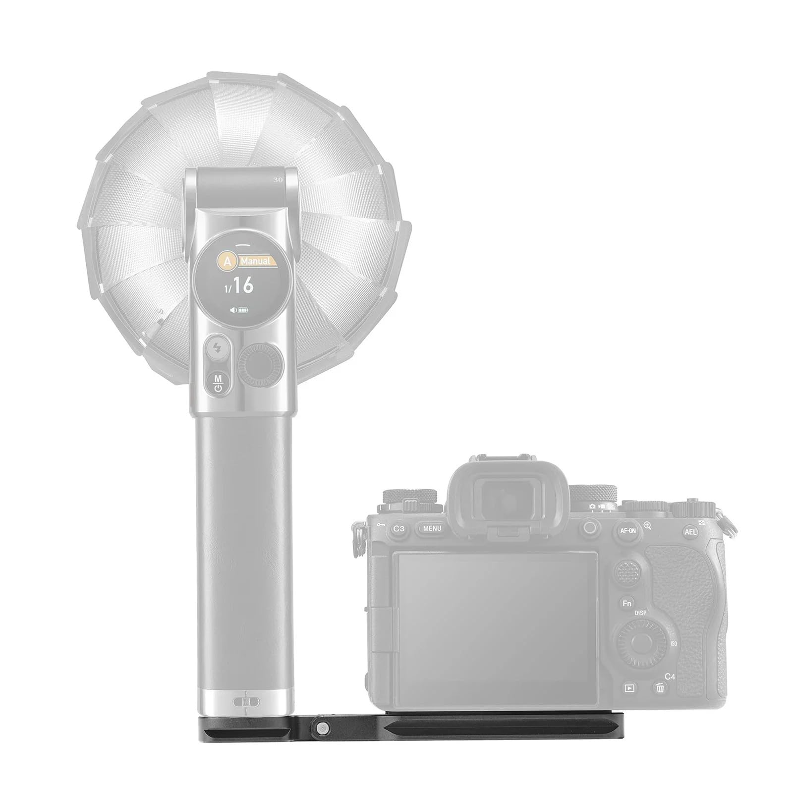 Placa de descarga universal con tornillo doble de 1/4 de pulgada para soporte de sistema de montaje AcraTripod, soporte de aluminio para estudio