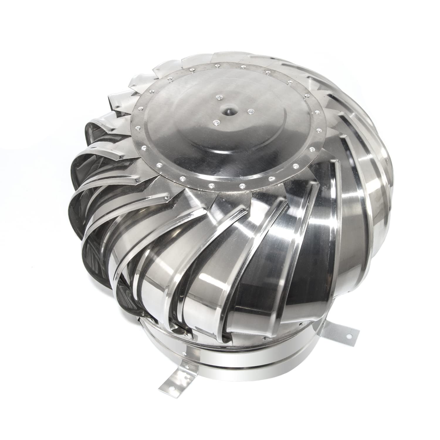 Buy Roof Turbine Vents 12 inch Stainless Steel Wind Turbine Ventilator for Roof Rotating Chimney