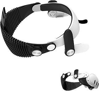 SHEAWA for Meta Quest 3S/3 ヘッドストラップ ヘッドバンド 重みを減少 圧力分散 寝ながらVR 快適 シリコンゴム 互換品 アクセサリー (ブラック)