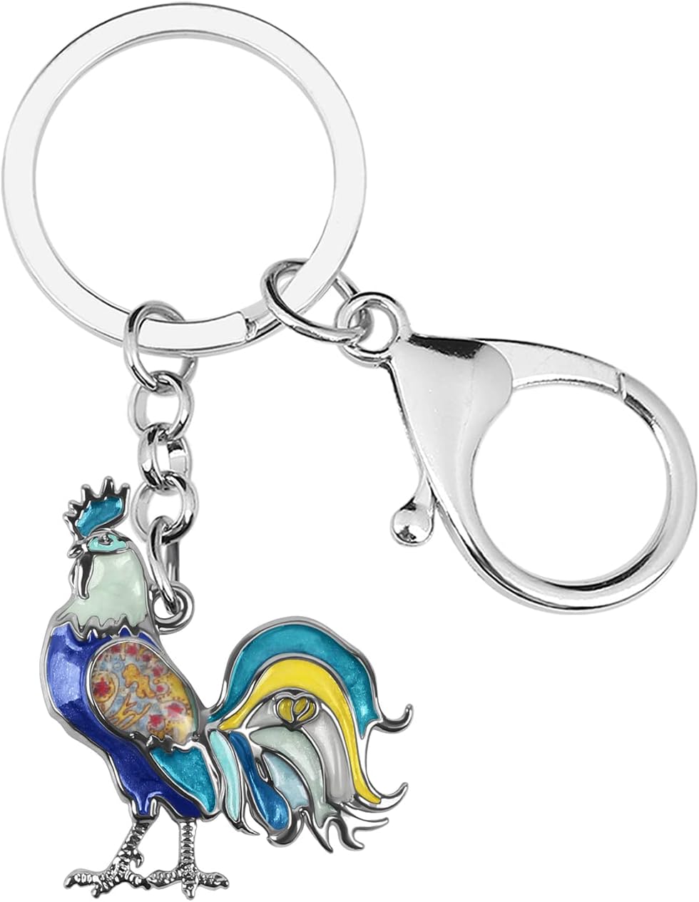 WEVENI Cute Chicken Keychain Chickens Gifts for Women Hen Key Chain Keyring Bag Car Accessories Charms