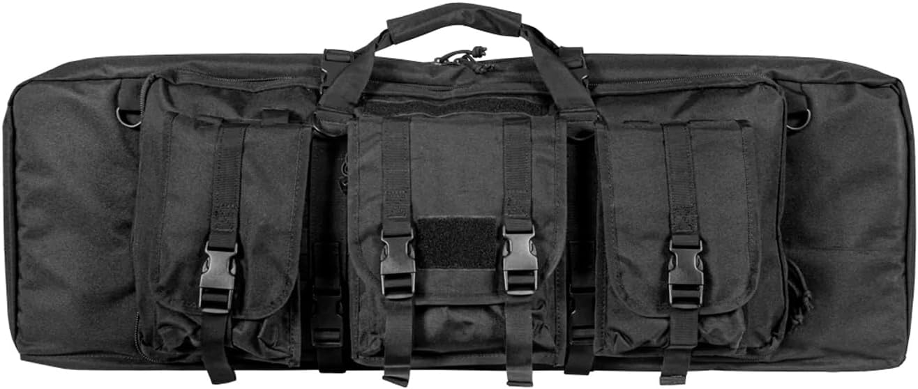 Fox Outdoor Products Dual Combat Case, 2 Rifle Carry Bag, 600D Water-Resistant Tactical Gun Case, Padded Strap & Grip Handle