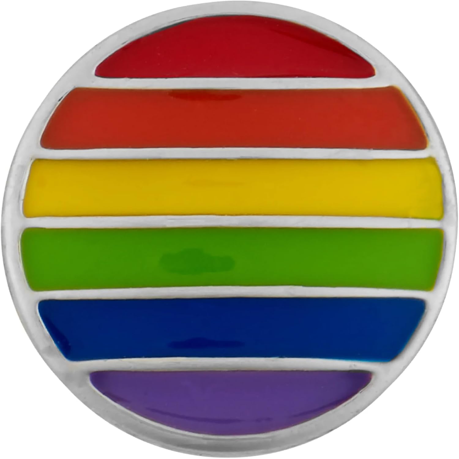 Snap Jewelry 18MM Rainbow Enamel Ginger Charm for Interchangeable Accessories