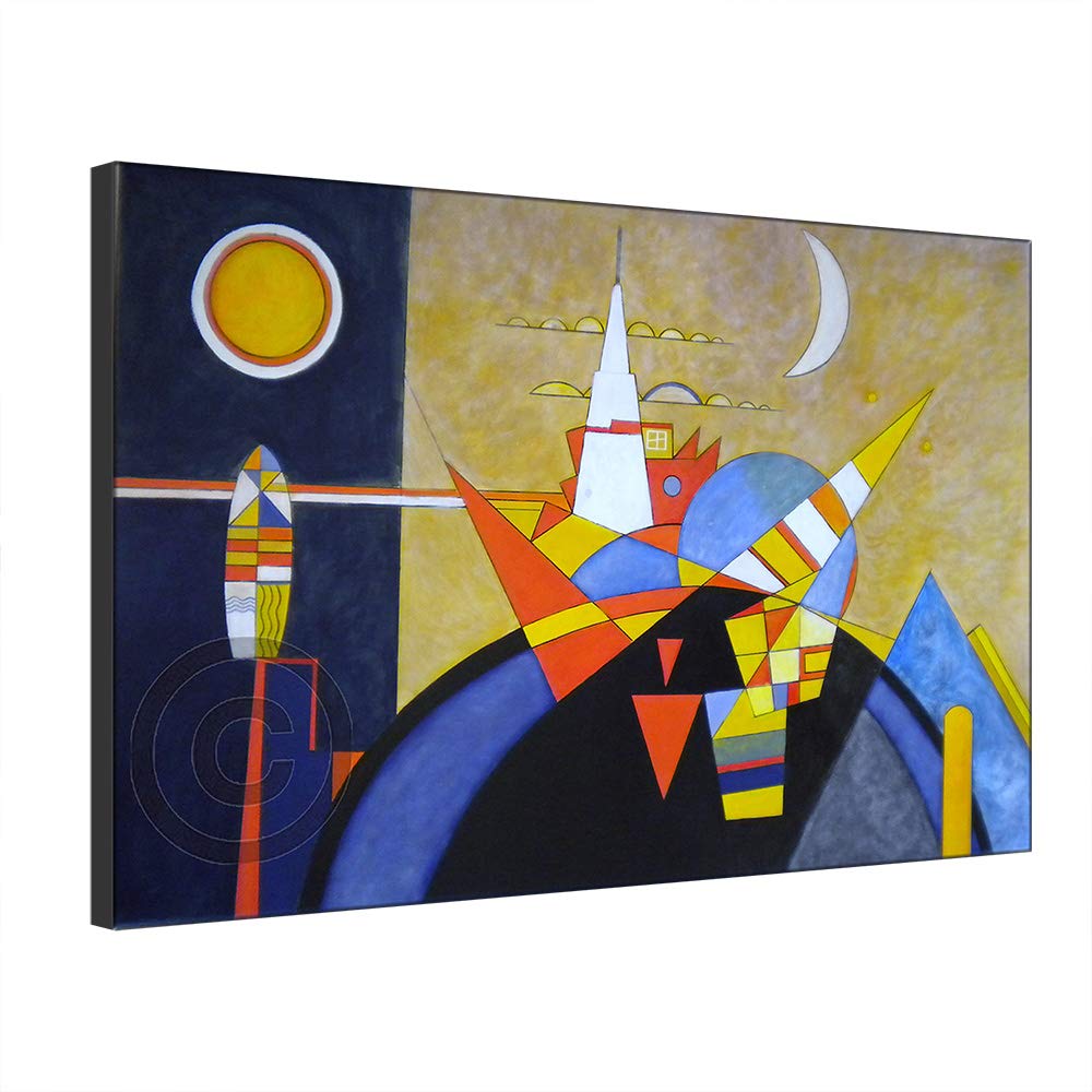 Toile Kandinsky encadrée 36,30x45cm : l'art mural abstrait pour sublimer un mur blanc