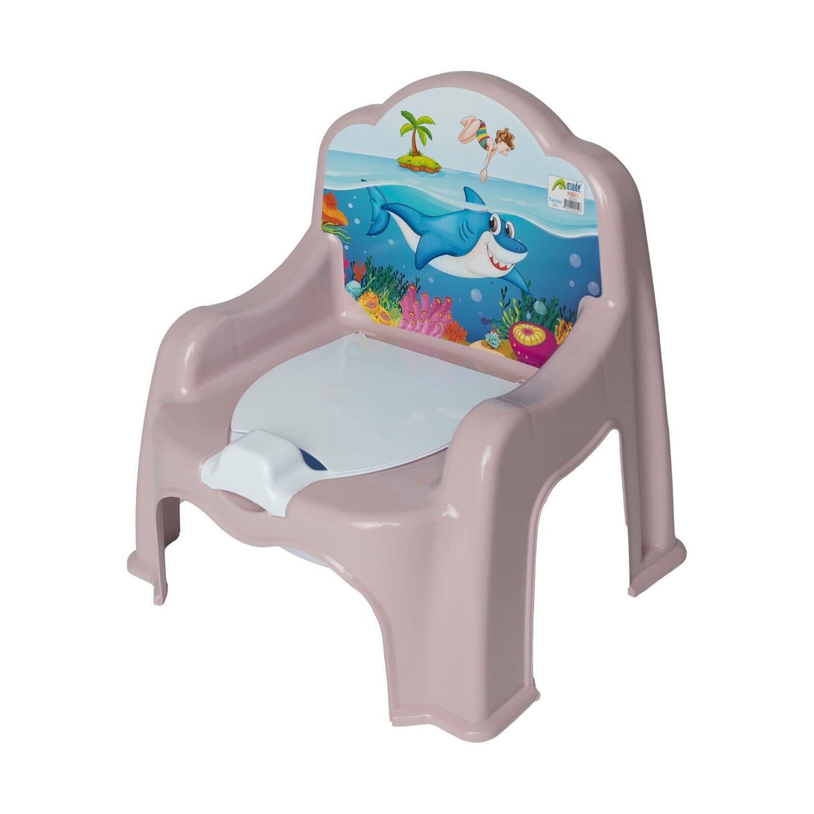 Pastel Pink Potty Training Chair Toilet Seat Plastic Lid For Baby Children Toddlers Kids (Pastel Pink)