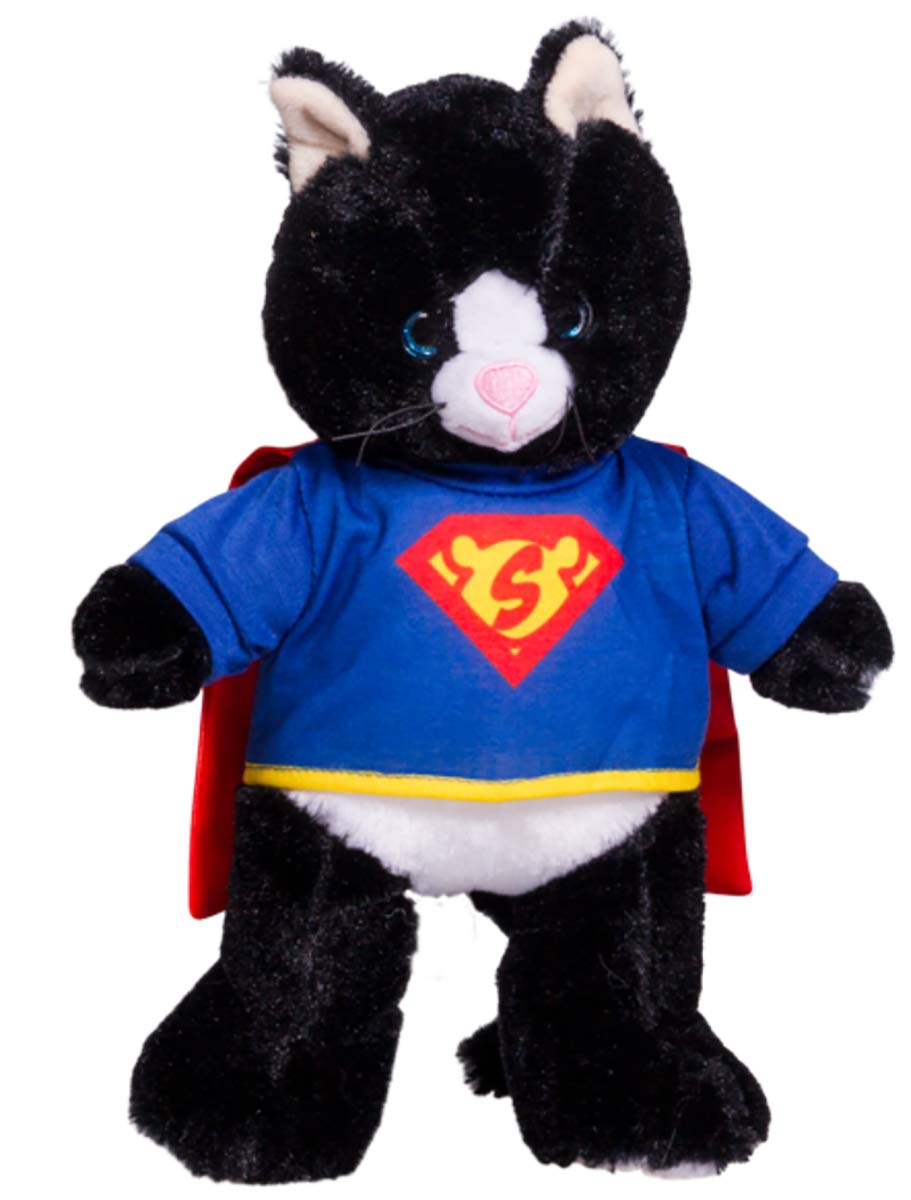 Super Bear T-Shirt with Cape Teddy Bear Clothes Fits Most 8