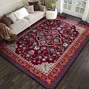 Perzische Stijl Super Zachte Flanel Antislip Tapijt 3D Printen Woonkamer Slaapkamer Tapijt Woondecoratie Mat W11382…