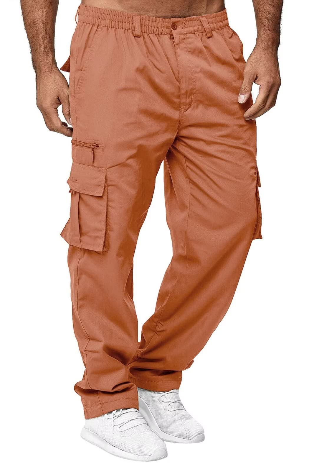 Cargo Pants Men Casual Lightweight Cargo Jogger Multi-Pockets Trouser Soft Work XL