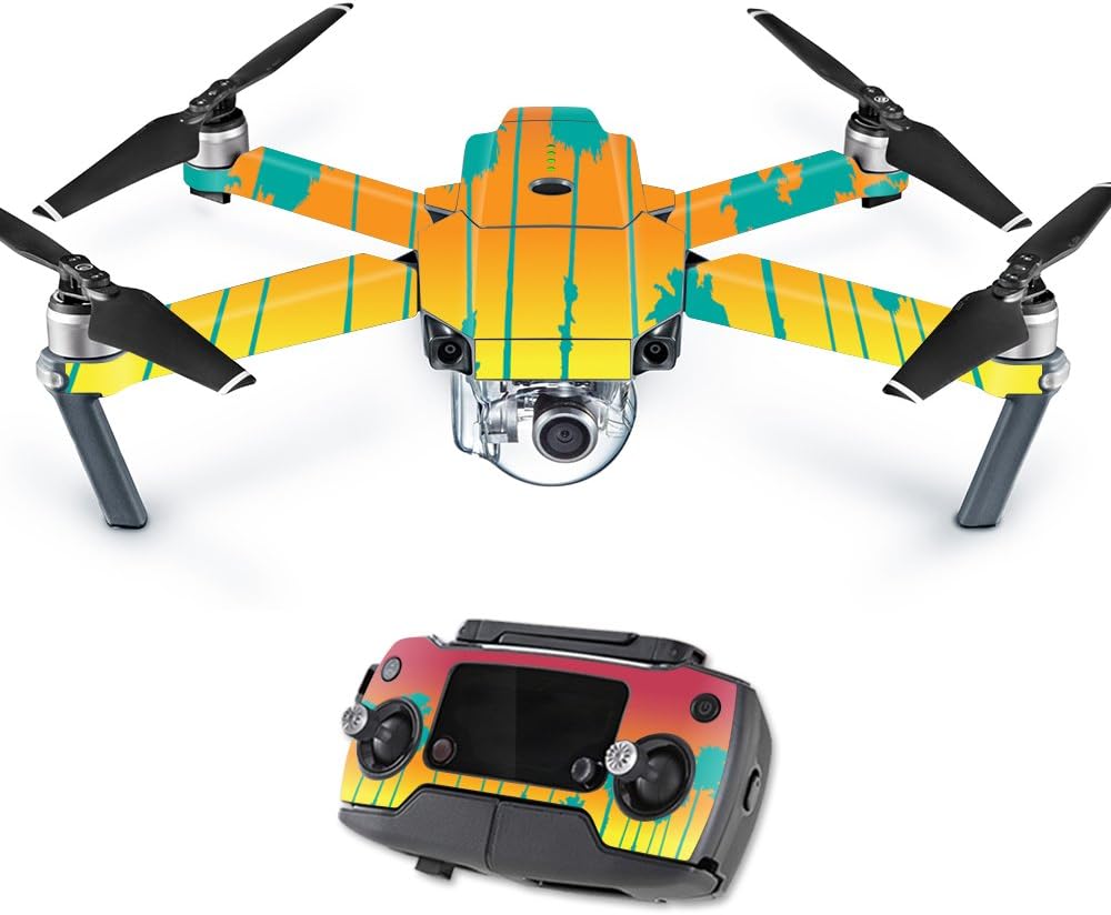 MightySkins Skin Compatible with DJI Mavic Pro Quadcopter Drone - Sherbet Palms | Protective, Durable, and Unique Vinyl Decal wrap Cover | Easy to Apply, Remove, and Change Styles | Made in The USA