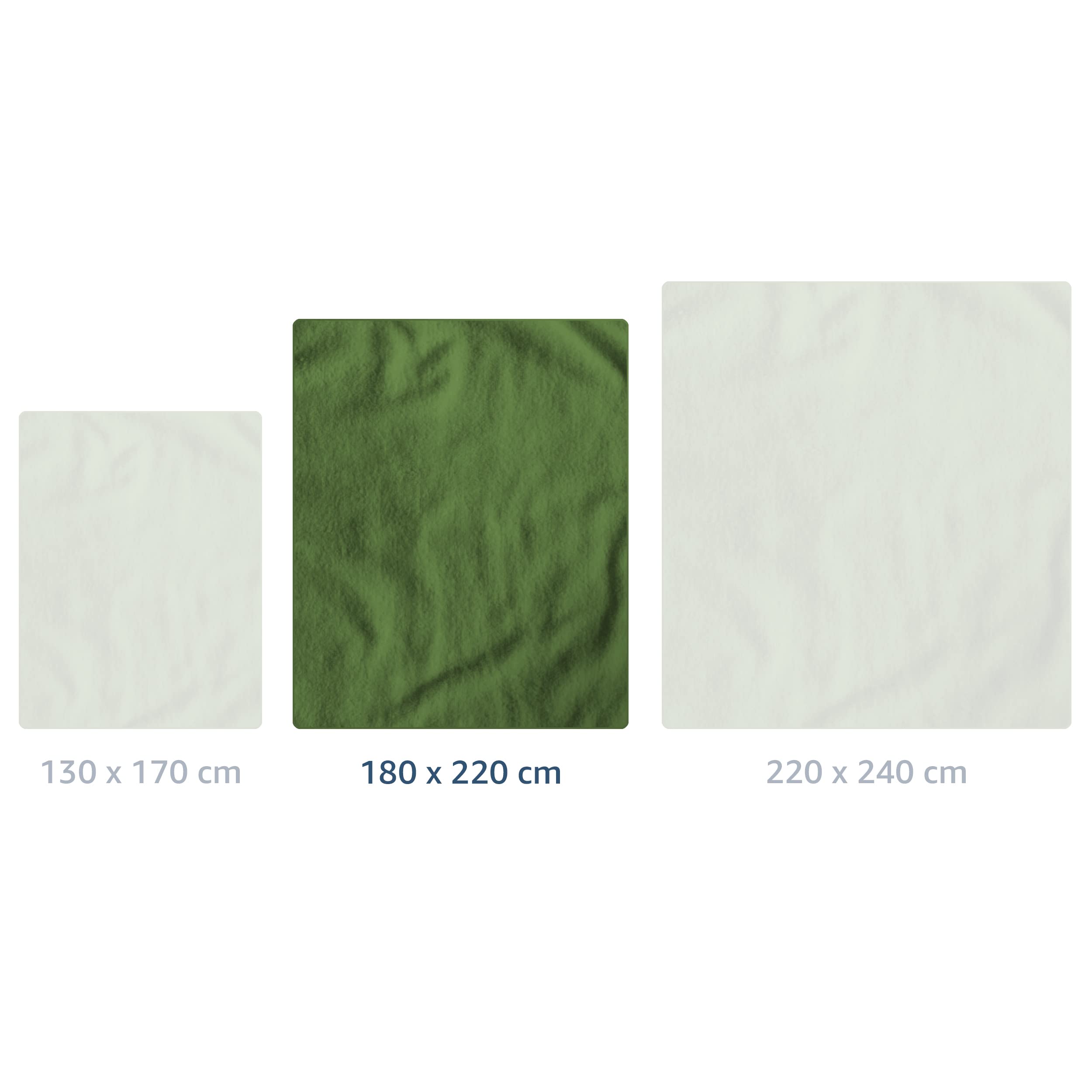 Amago - Kuscheldecke, Cashmere-Feeling, 180 x 220 cm - Dunkelgrün