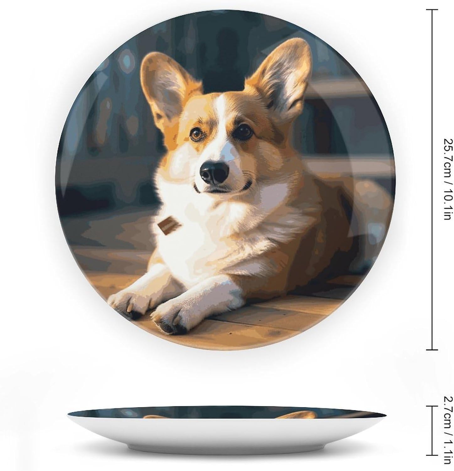 Smart Corgi Decorative Plates for Display image 2