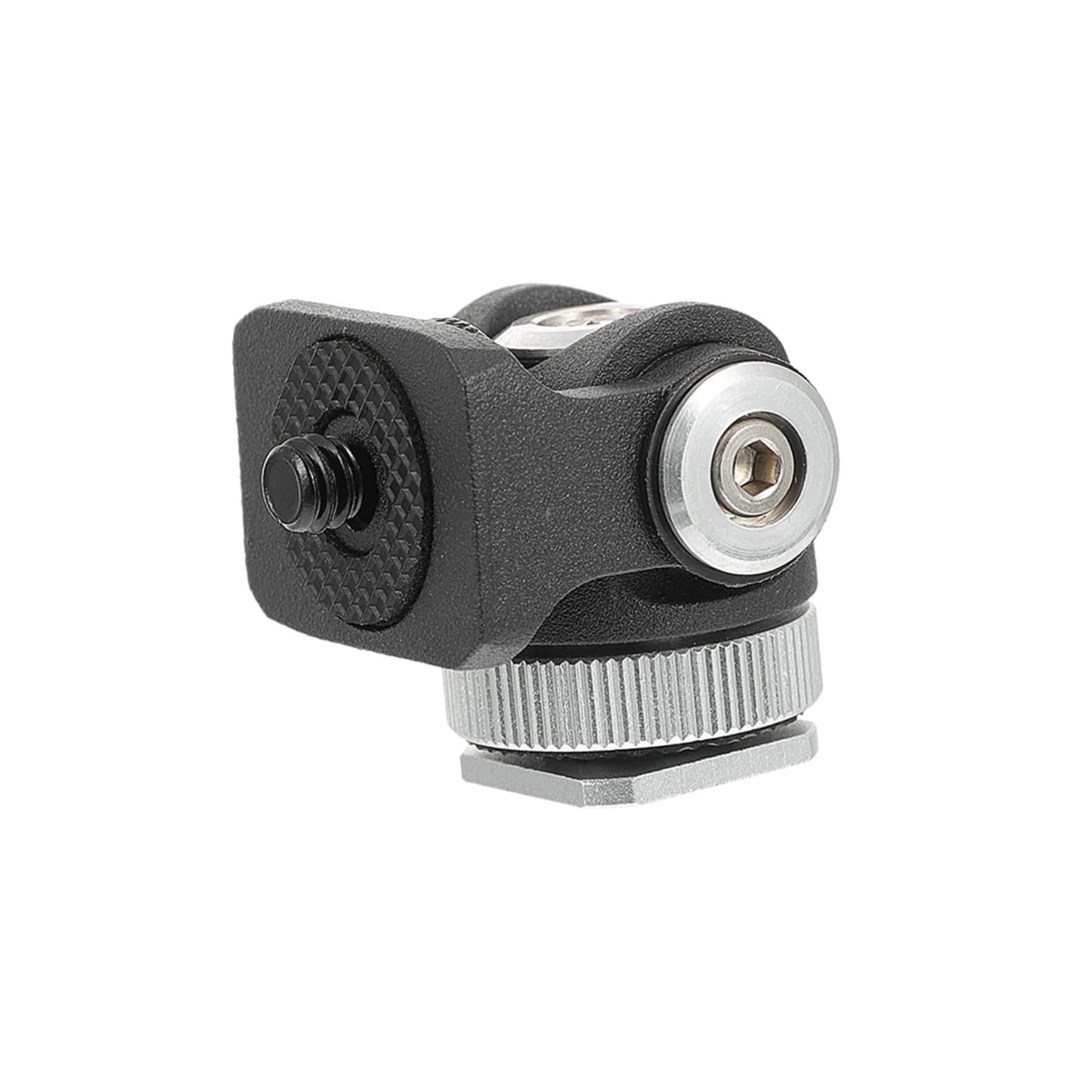 MERRYHAPY Sturdy Aluminum Head for Camera and Monitor Mount Rotatable 1/4'' Hot Shoe Mount Adapter