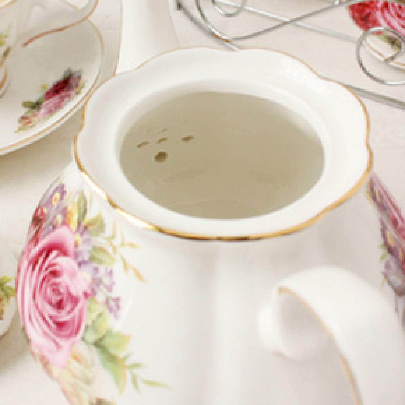 Zestaw do herbaty z porcelany, filiżanka do herbaty i spodek, zestaw prezentowy, europejskie ceramiczne zestawy do herbaty, zestaw do kawy z metalowym uchwytem, serwi,