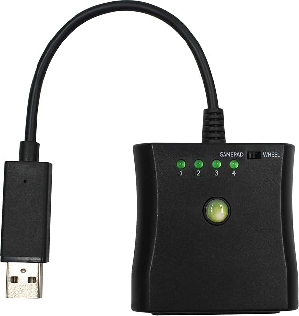 OSTENT PS2 to Xbox 360 Controller/Wheel/Dance Pad Adapter Converter Compatible for Microsoft Xbox 360