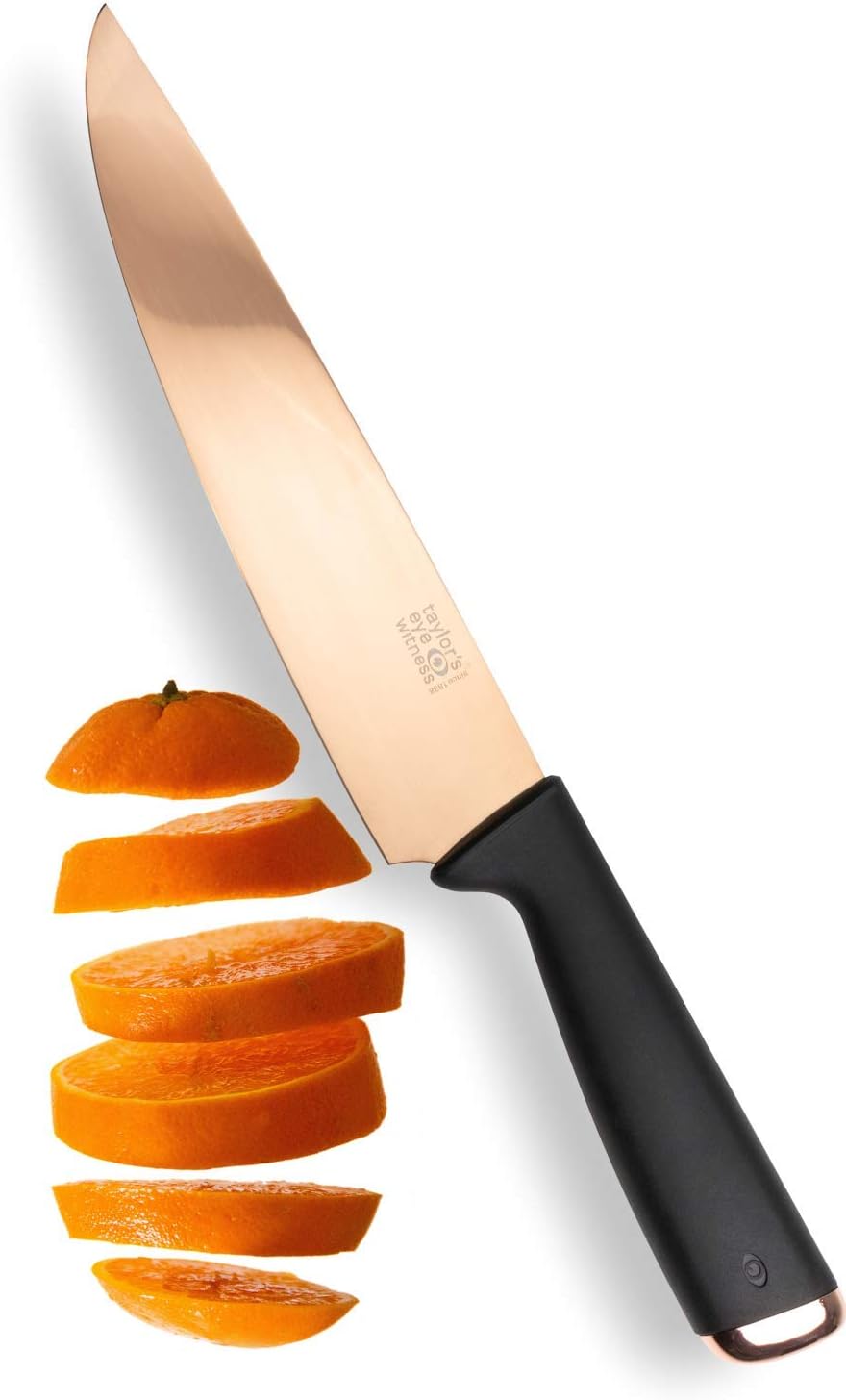 Amazon Taylors Eye Witness Juno ローズゴールド シェフナイフ 20cm/8インチ 多目的ユーティリティ