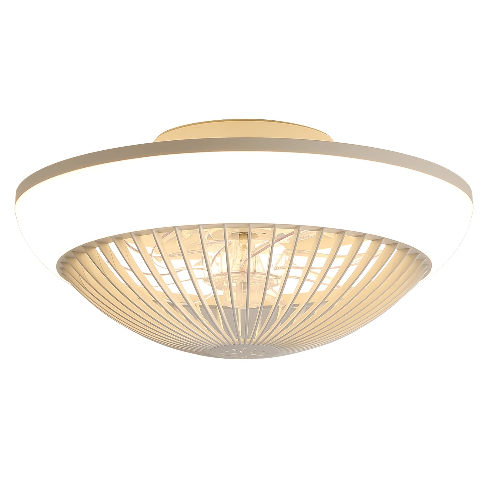 Ventilatore da soffitto con luce LED RGB e telecomando, 38 cm