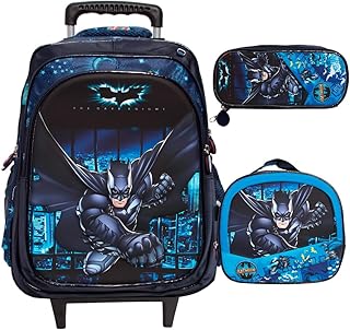 Kit Mochila Infantil Escolar Masculino Lancheira e Estojo 3D