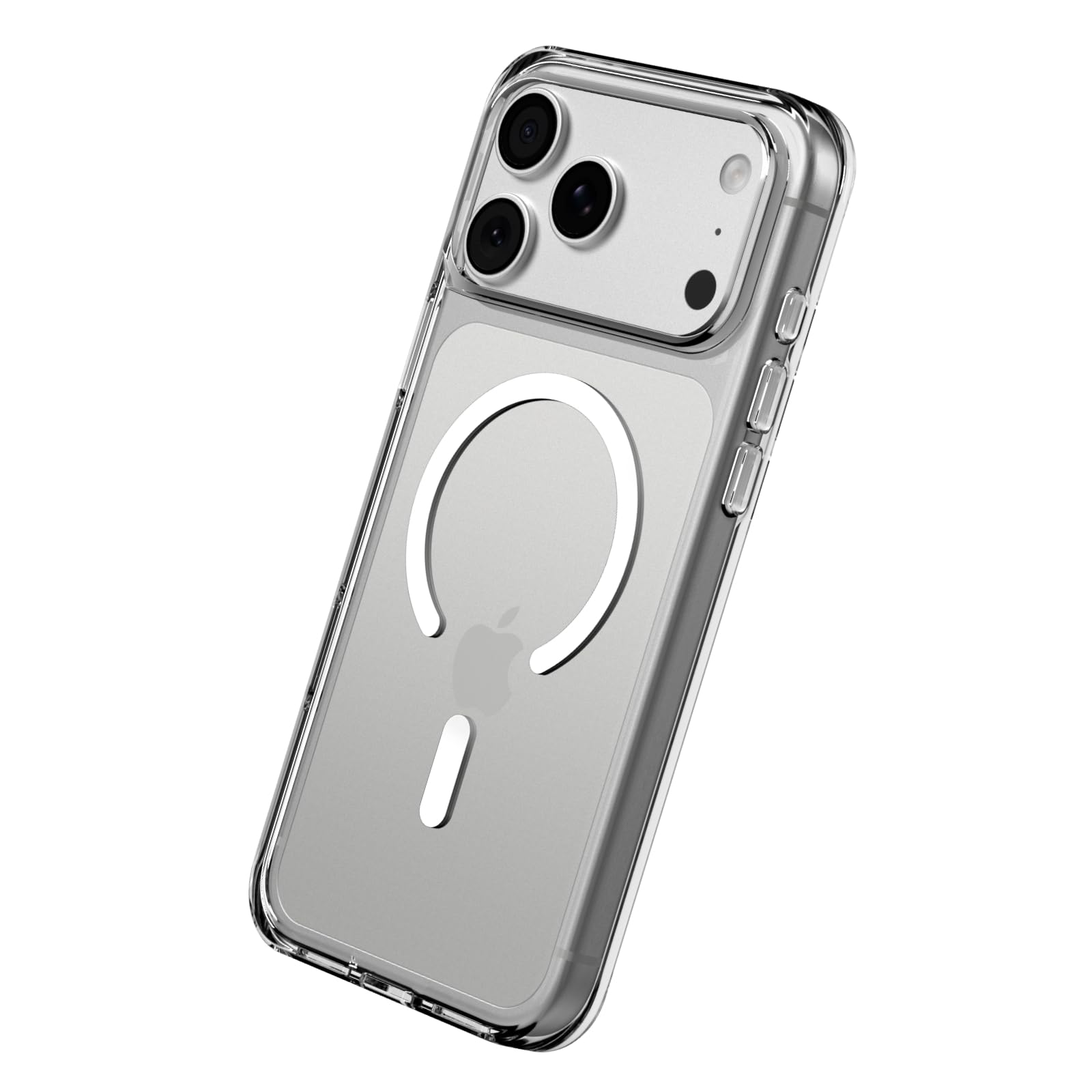 RhinoShield Funda Clear Apta para MagSafe e iPhone 17 Pro MAX | Fuerza magnética superior, tecnología antiamarilleamiento, alta claridad, resistente a golpes y grado militar.