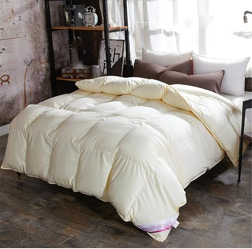 Edredón de plumón de ganso blanco 100 % de hotel, tamaño King Queen