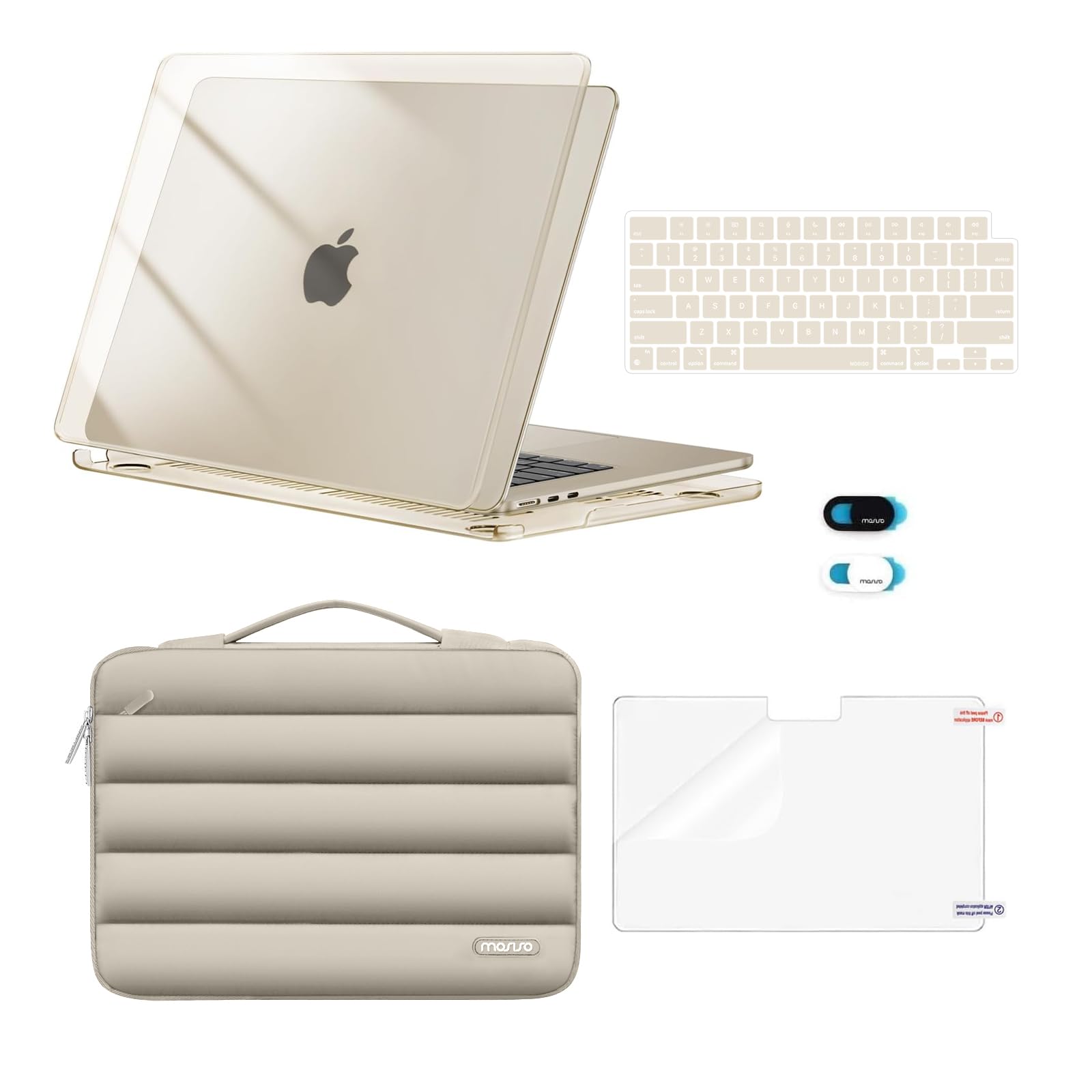 MOSISO Compatible with MacBook Air 15 inch Case M5 2026 M4 M3 M2 2025-2023
