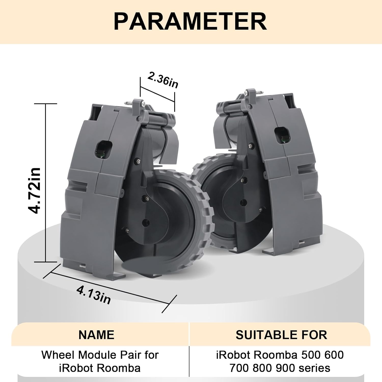 Left and Right Drive Wheel Module Pair compatible with iROBOT Roomba 500 600 700 800 900 Series Vacuum Cleaner Replacement Parts Accessories