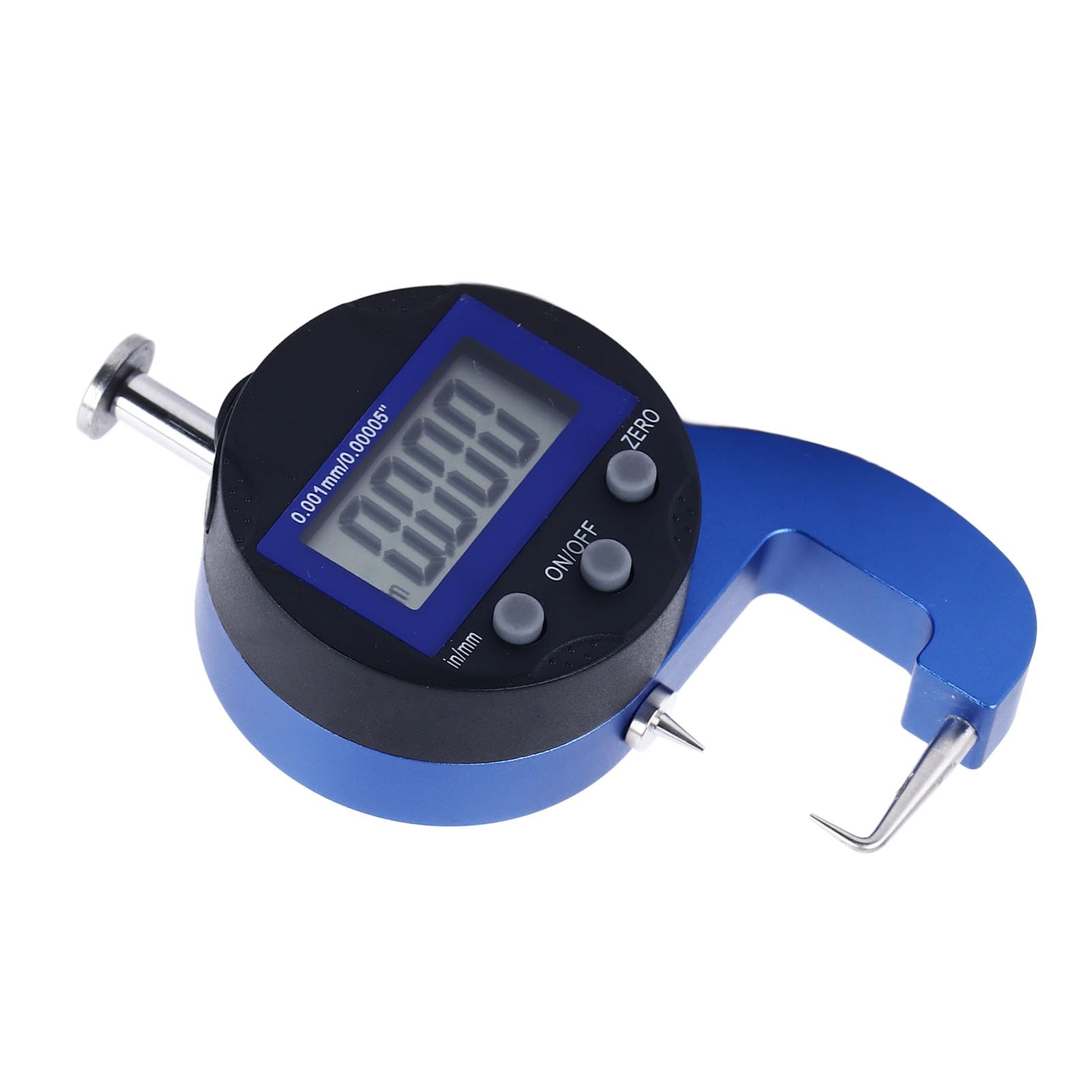 Misuratore di spessore digitale ad alta precisione 0,01 mm 0,0005 pollici Micro misuratore di spessore elettronico per uso industriale in laboratorio Lega di alluminio Dimensioni