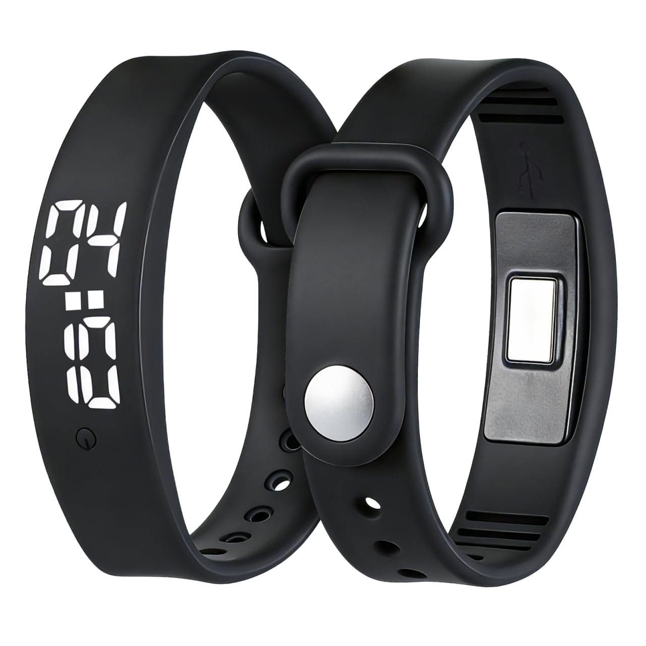 ifundom Wristband Bracelet with Pedometer Sleep Vibration Alarm Black Accurate Step Counting Real Temperature Display for Fitness Tracking-picture-27