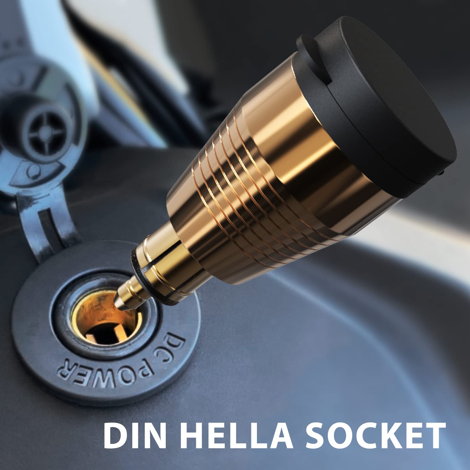 Enisina USB zapalniczka - wtyczka DIN do podwójnej ładowarki gniazdo wtykowe adapter USB C PD 3.0 i QC 3.0 gniazdo szybkiego ładowania