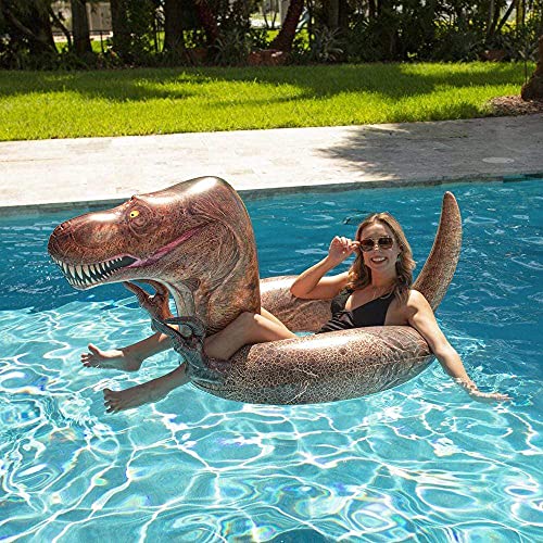 T-Rex Dinosaur Inflatable 42" Wide Swimming Pool Tube By Poolcandy. Perfect For Any Occasion This Pre-Historic Dino Is Ready For The Water. #TOP1