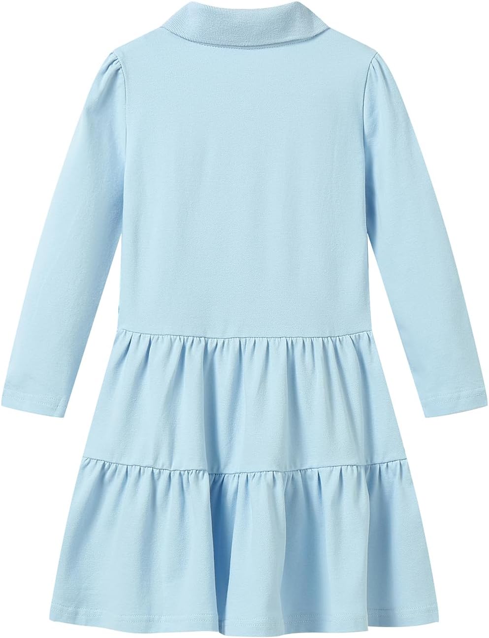 LittleSpring Girls Polo Dress Long Sleeve School Uniform Dresses