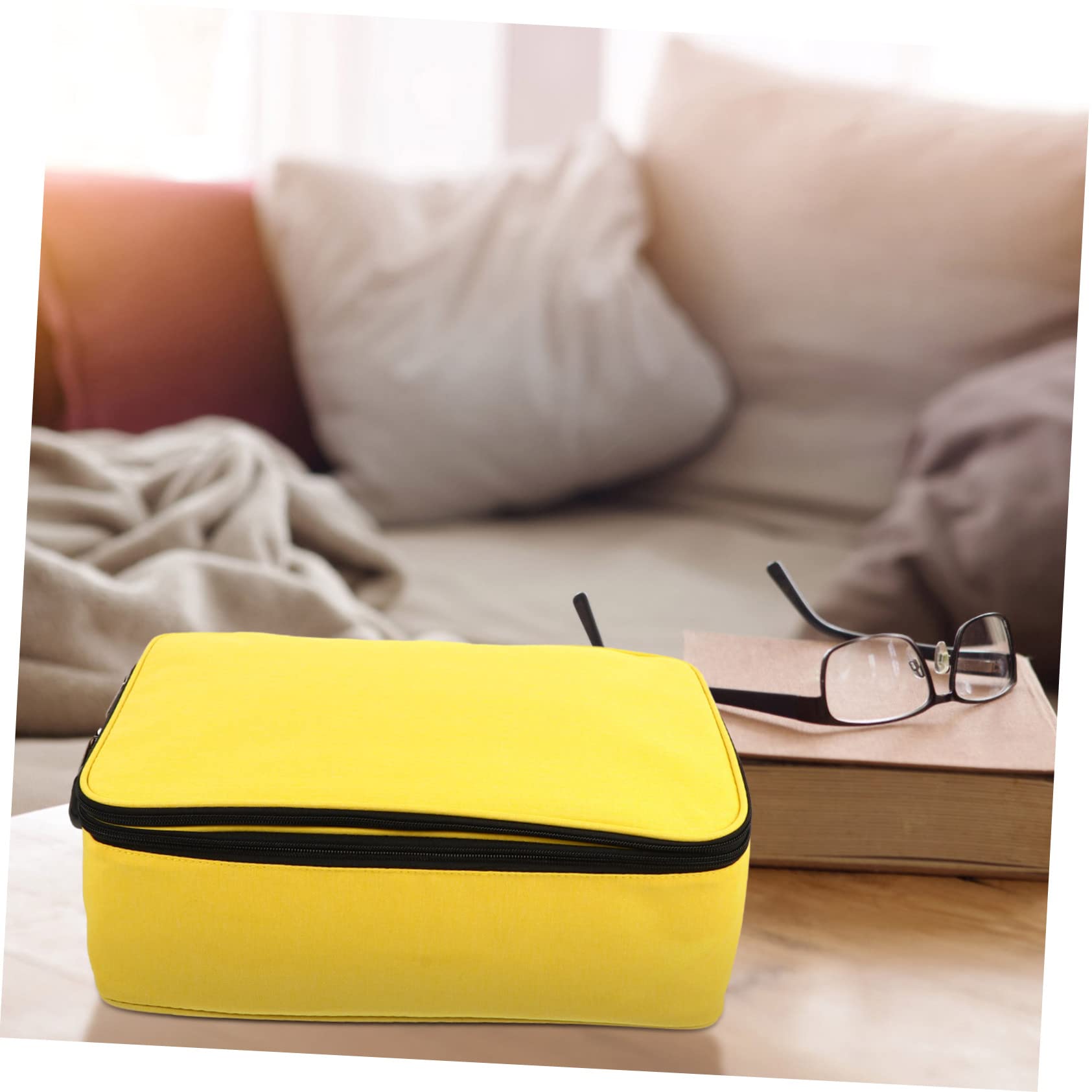 WRITWAA Large Capacity Id Card Holder Pouch Document Pouch Lock Multifunctional Storage Bag