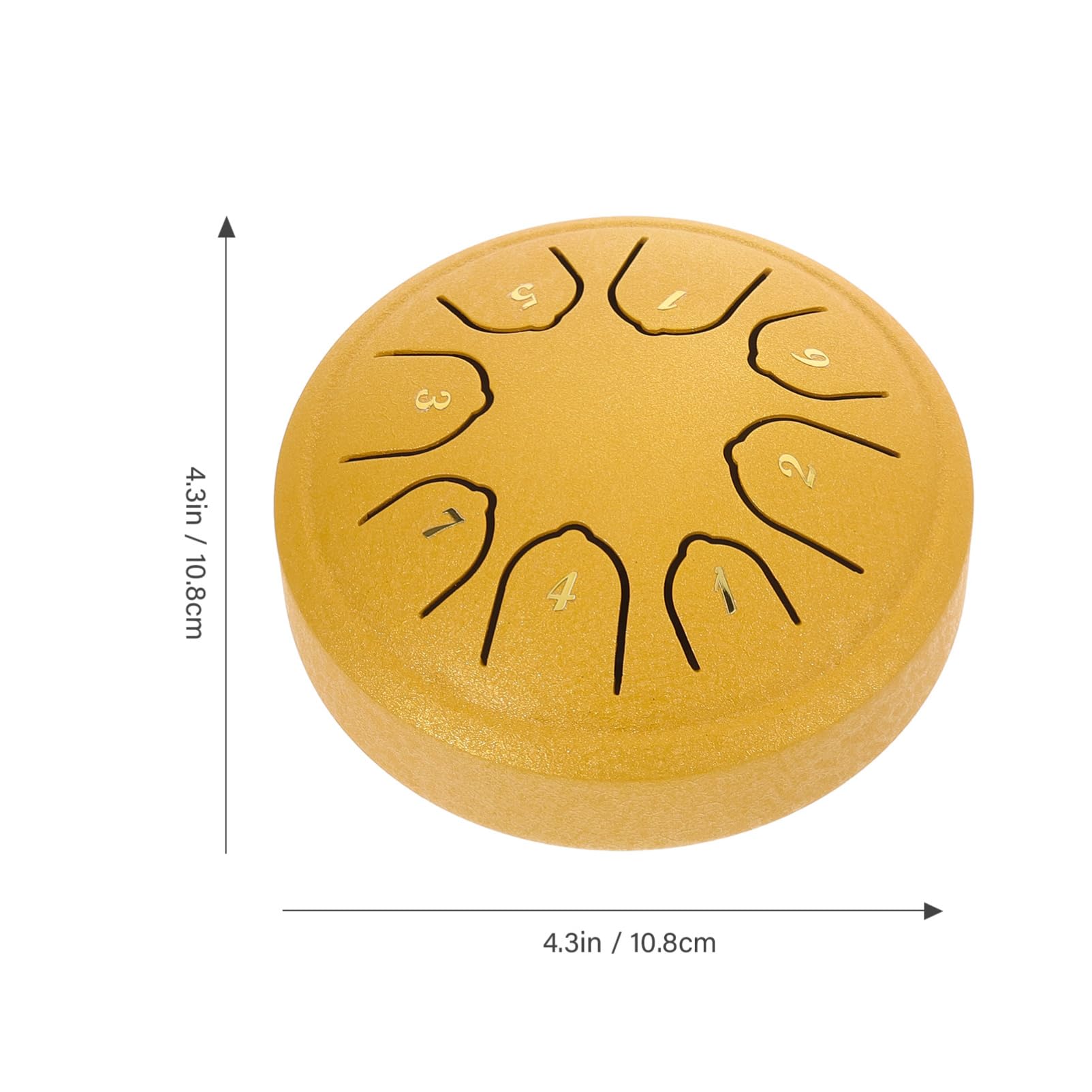 Toyvian 4-inch Metal Tongue Drum Set for Beginners 8 Notes Hand Drum Kit for Music Education Yoga Meditation Boys and Girls Adults