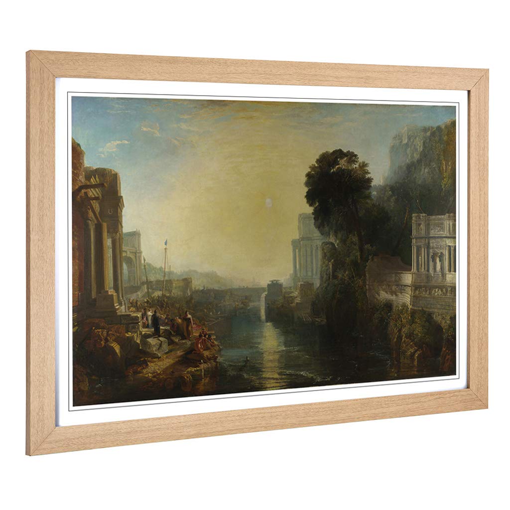 Big Box Art Framed Print of Joseph Mallord William Turner Dido Building Carthage Design | Wall Art Picture| Home Decor for Kitchen, Living Room, Bedroom, Office, Oak, A2 / 24.5x18 Inch / 62x45cm