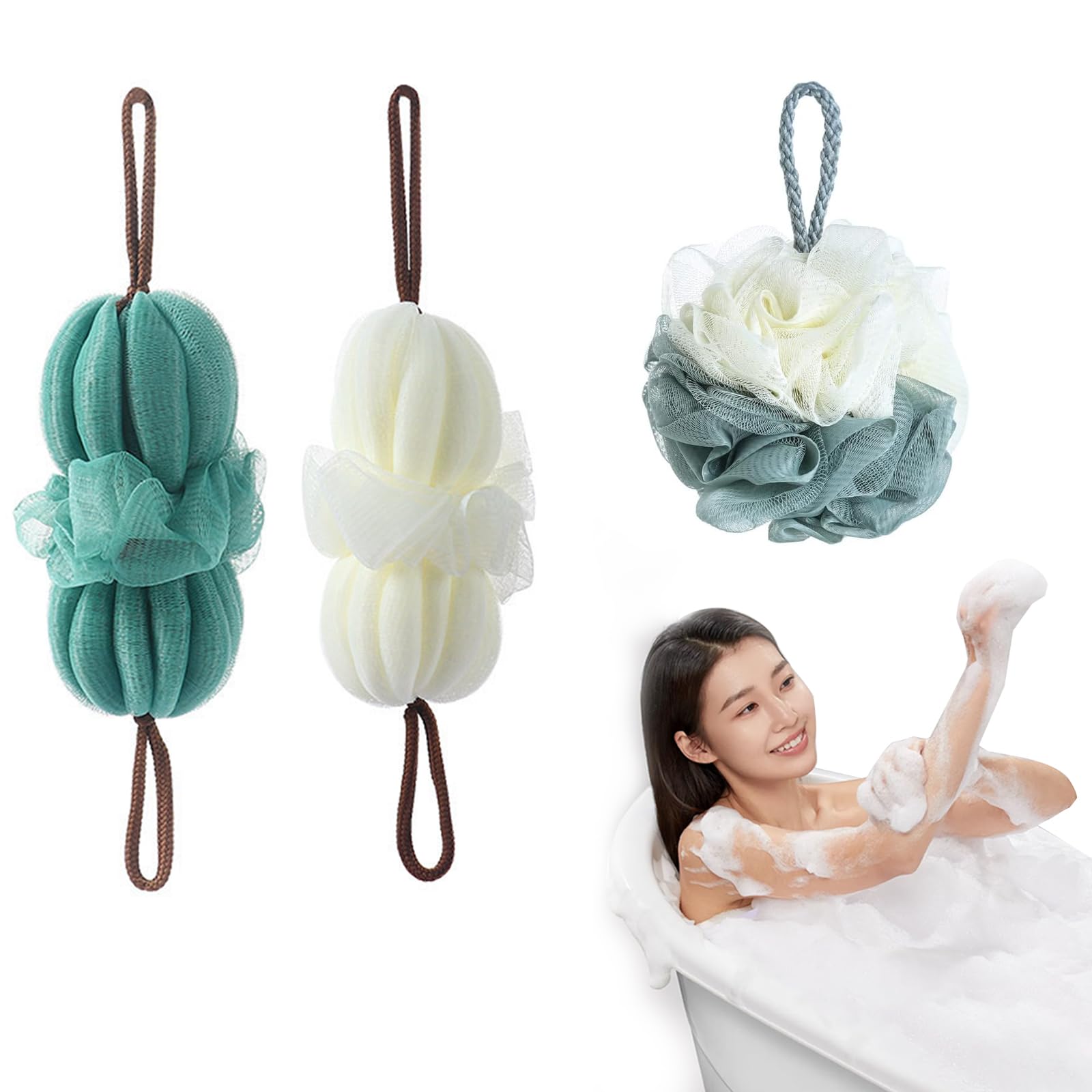 Amazon | 3枚色違いセット ボディスポンジ 泡立てネット ボディ用  