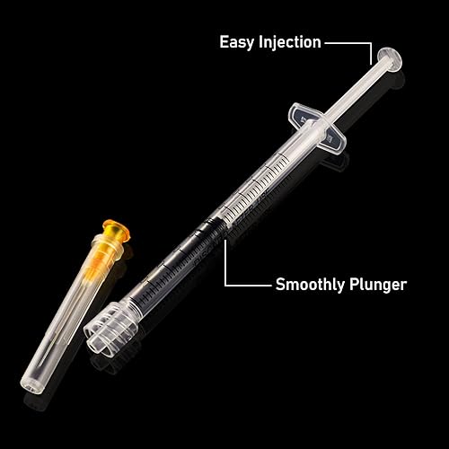 Miniatura 2 de 1 cc con cerradura Luer de calibre 25 de 1 pulgada, envuelta individualmente, paquete de 20