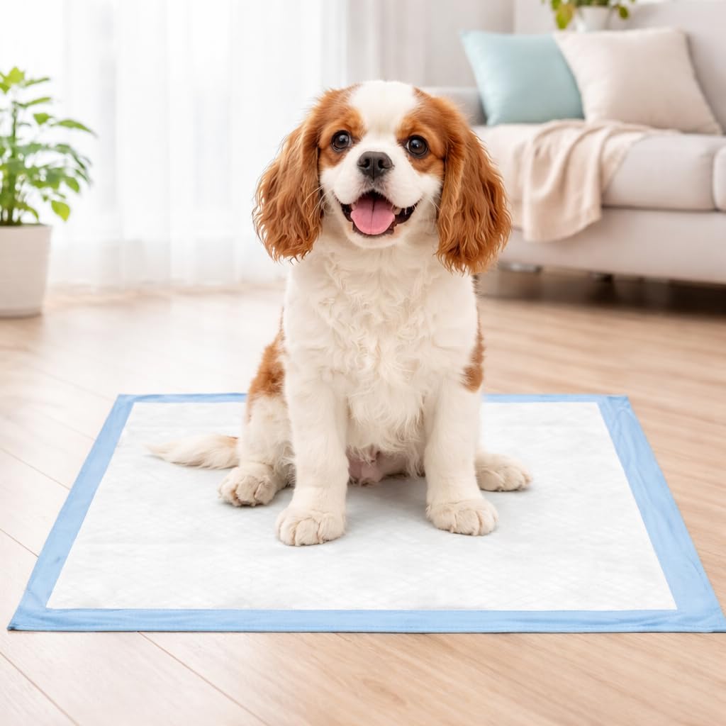 VIRSUS tappetini igienici a 5 strati per Cane 60x90 imbustati singolarmente traversine per Cani 100Pezzi Animali Domestici con angoli adesivi anche per Gatti Anti Odore - C
