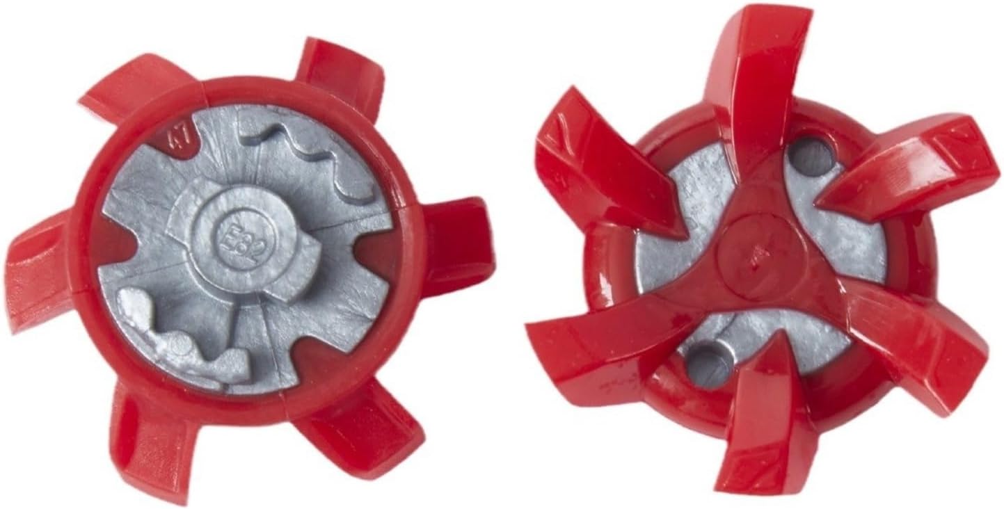 20 Pcs Golf Shoe Spikes Replacements with Wrench - Golf Cleats Compatible with adidas，Callaway，Footjoy， Nike, Oakley,Puma, Skechers, Pins Systems Golf Shoe Red