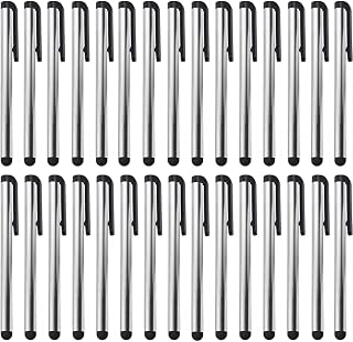 Premium [30Pack] Stylus Compatible with Motorola Moto E5 Plus Custom Digital Slim Touch Pen for Your Capacitive Touch Screen! (Silver)