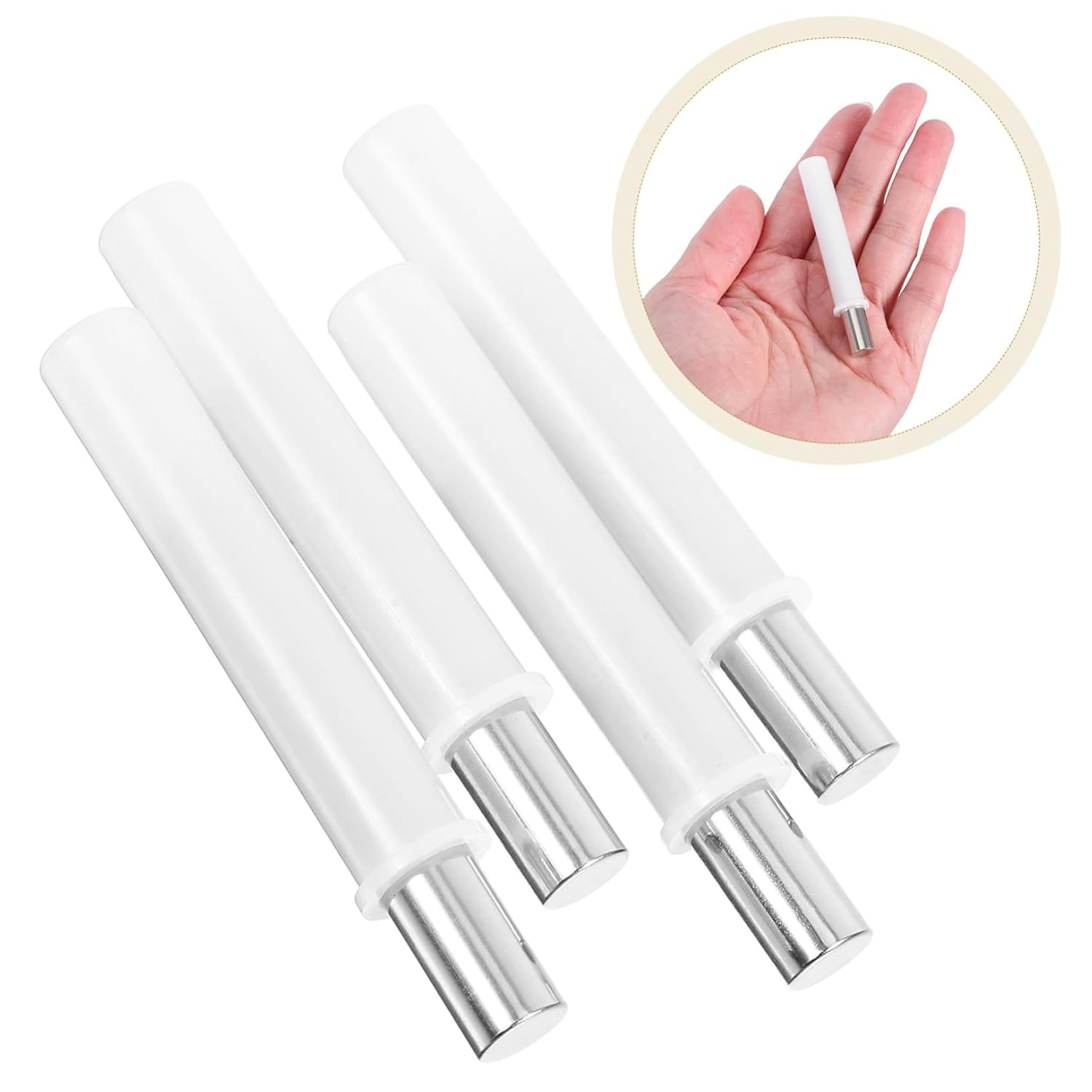 Ipetboom 4pcs Trash Can Damper Hydraulic Buffer for Household Trash Cans Noise Reduction Soft Closing Mechanism Easy Installation Metal Repair Accessory for Cabinets