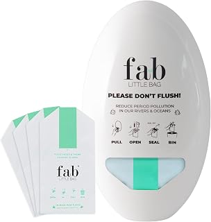 FabLittleBag Dispenser Bundle: 100 Eco-Friendly Sanitary Bags for Discreet Tampon & Pad Disposal