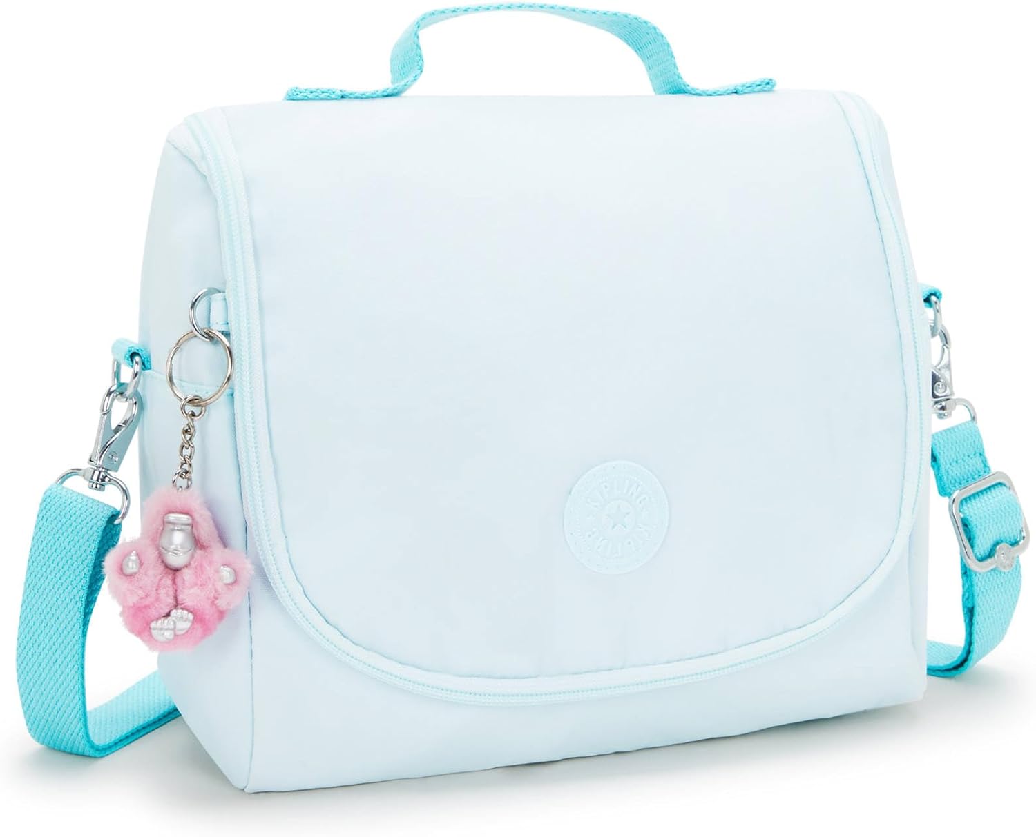 Kipling New Kichirou Metallic Lunch Bag Blue Sky Met