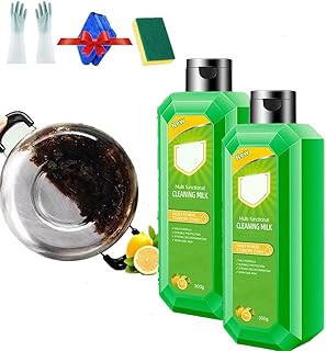 Cleaning Milk House Cleaner, 10.6 Oz Powerful Multifunctional Concentrated Cleansing Lotion, Multi Functional Cleansing Milk For Household Kitchen To Heavy Oil Stains (2PCS)