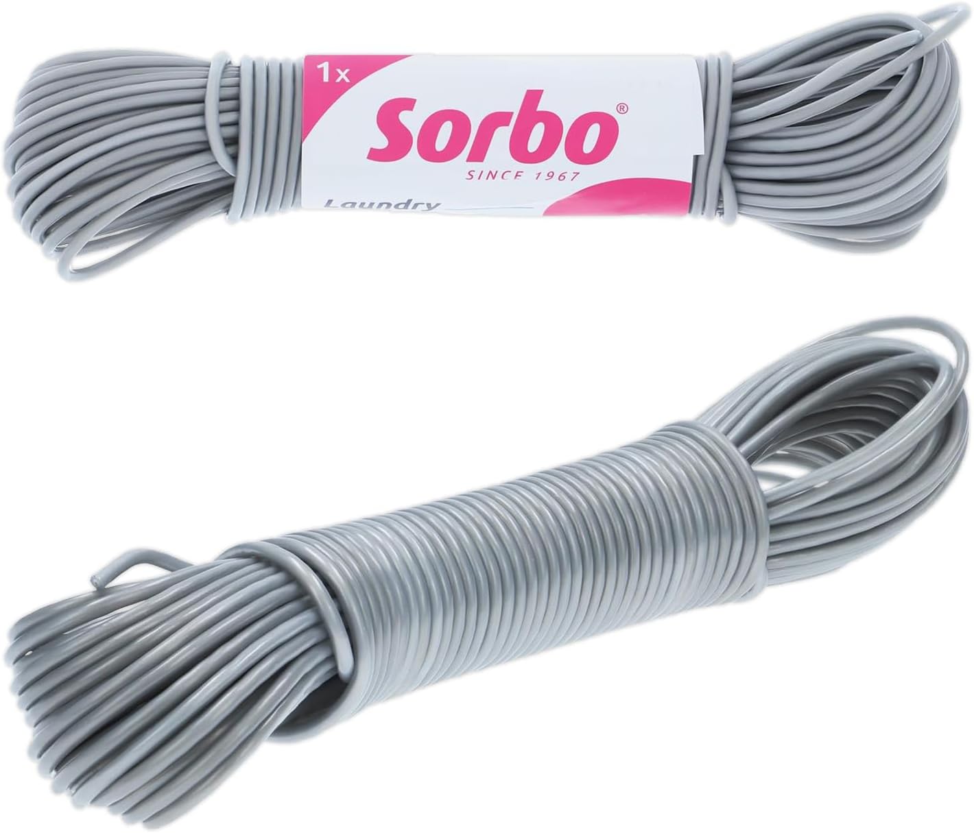 Sorbo Steel Core Clothes Line, 20 metre length washing line, heavy duty core with a flexible costing for non-Slip ease of use, Easy to use with either rotary or traditional washing lines