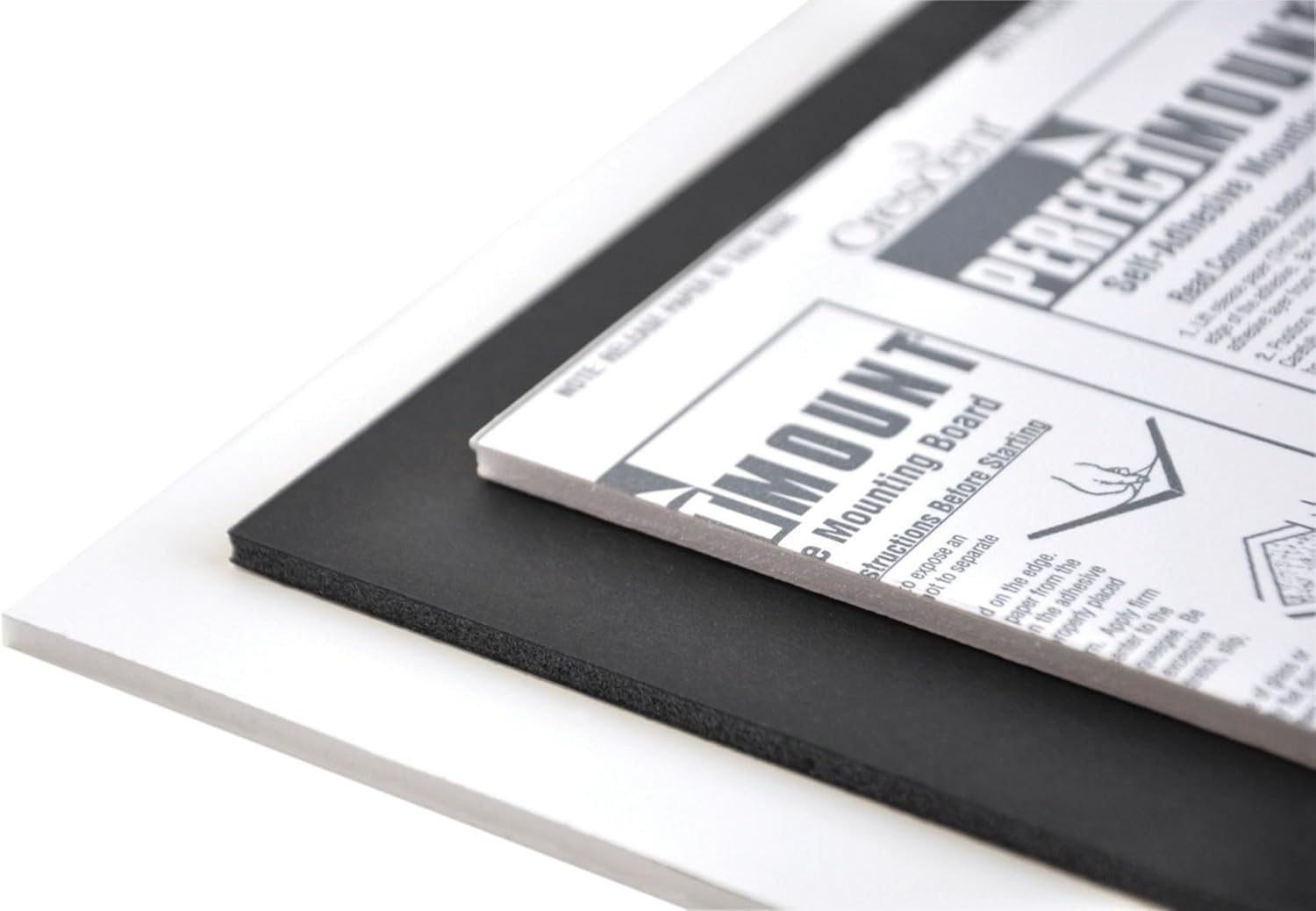 Crescent Perfect Mount Mounting Board, 20 x 24 Inches, Black, Pack of 10