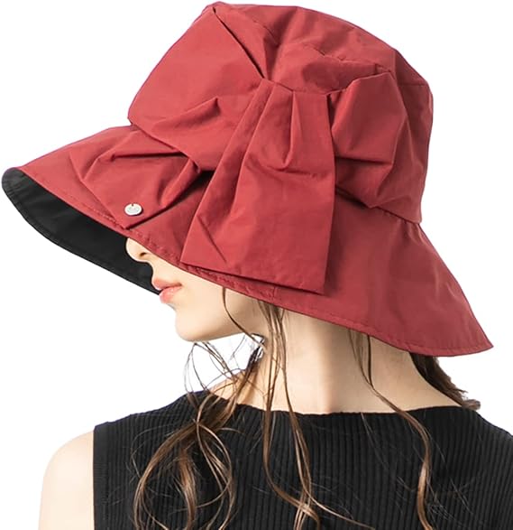 Amazon ルーアンドシー 帽子 レディース 大きいサイズ 撥水ミューリーハット つば広 はっ水 接触冷感 完全遮光 紫外線対策 春夏 Uvカット 折りたたみ あご紐付き 大きめ ハット ハット 通販